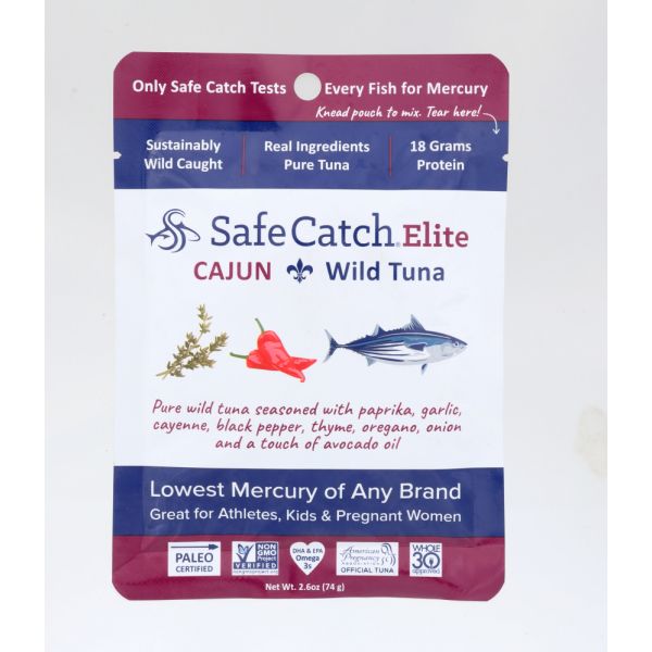 SAFECATCH: Elite Wild Tuna Pouch Cajun, 2.6 oz