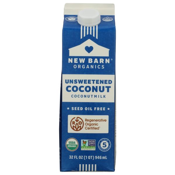 NEW BARN: Organic Unsweetened Coconut Milk, 32 fo