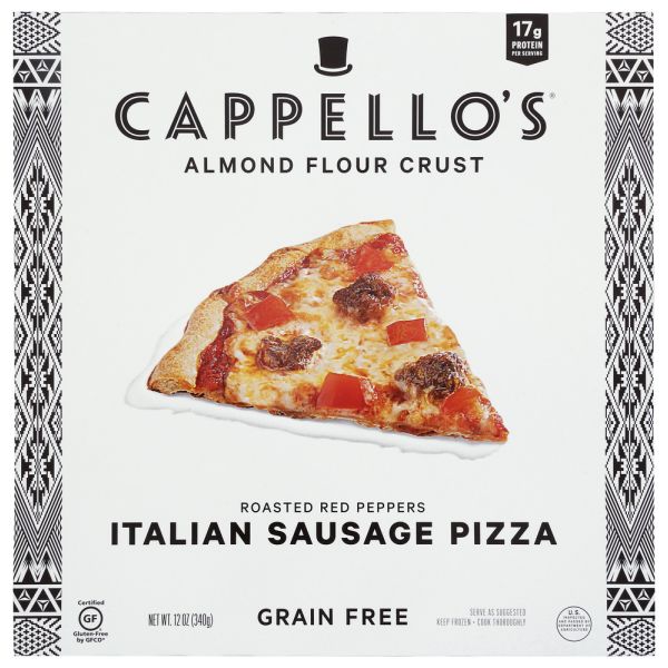 CAPPELLOS: Italian Sausage w/ Roasted Red Peppers Pizza, 12 oz