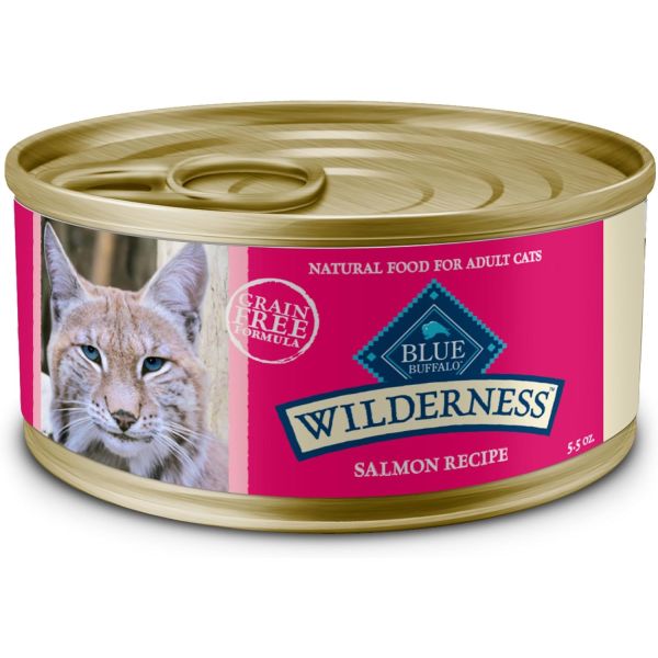 BLUE BUFFALO: Wilderness Adult Cat Food Salmon Recipe, 5.50 oz