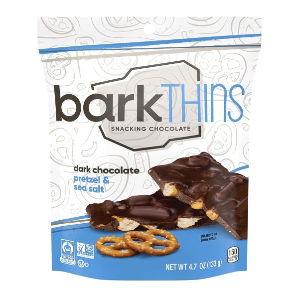 BARKTHINS: Dark Chocolate Pretzel with Sea Salt, 4.7 oz