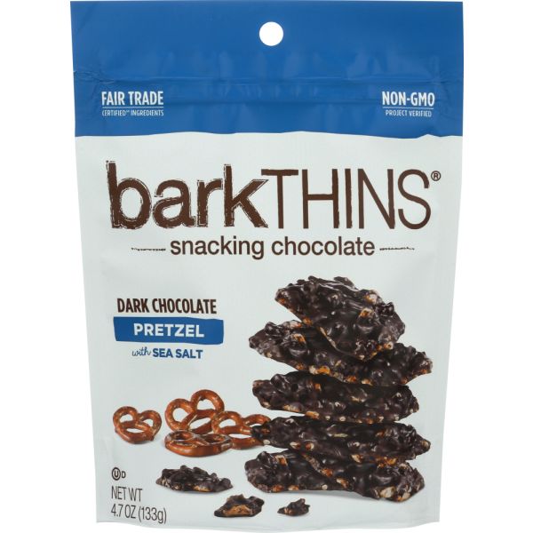 BARKTHINS: Dark Chocolate Pretzel with Sea Salt, 4.7 oz