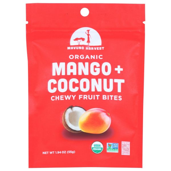 MAVUNO HARVEST: Fruit Bites Mango and Coconut, 1.94 oz