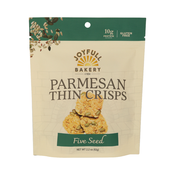 JOYFULL BAKERY: Five Seed Parmesan Thin Crisps, 2.2 oz