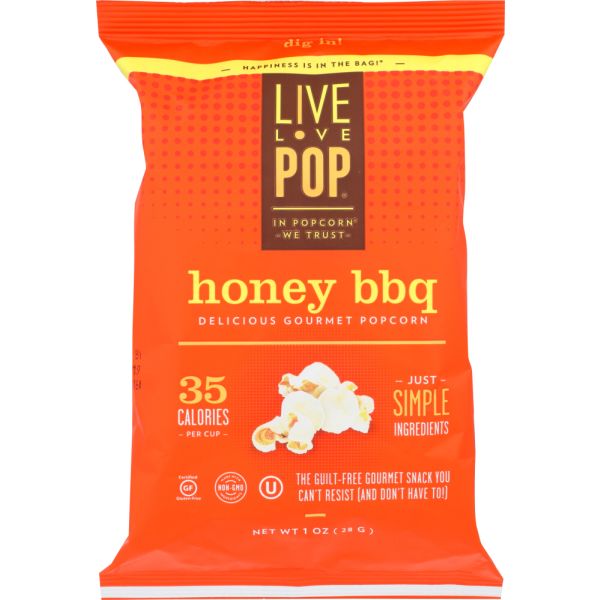 LIVE LOVE POP: Honey Bbq Popcorn, 1 oz