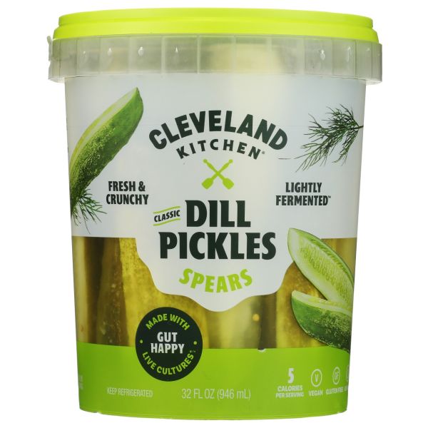 CLEVELAND KITCHEN: Classic Dill Pickles Spears, 32 fo