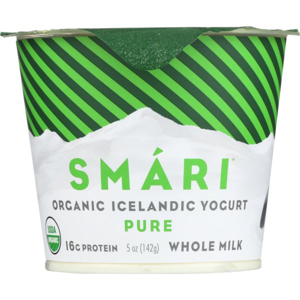 SMARI: Organic Icelandic Yogurt Pure Whole Milk, 5 oz