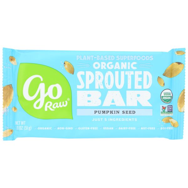 GO RAW: Pumpkin Seed Organic Sprouted Bars, 1.8 oz