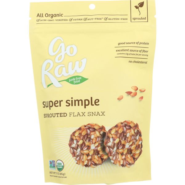 GO RAW: Organic Flax Snax Super Simple, 3 oz
