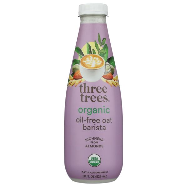THREE TREES: Organic Oil-Free Oat Milk Barista, 28 fo