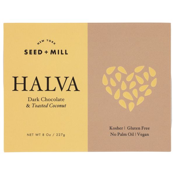 SEED & MILL: Toasted Coconut Chocolate Halva, 8 oz