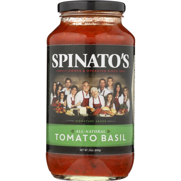 SPINATOS: All Natural Tomato Basil Pasta Sauce, 24 oz
