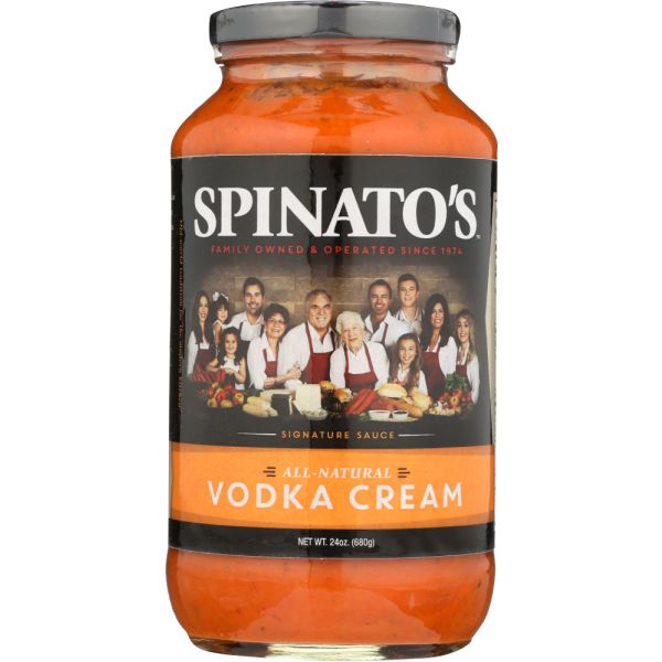 SPINATOS: All Natural Vodka Cream Pasta Sauce, 24 oz