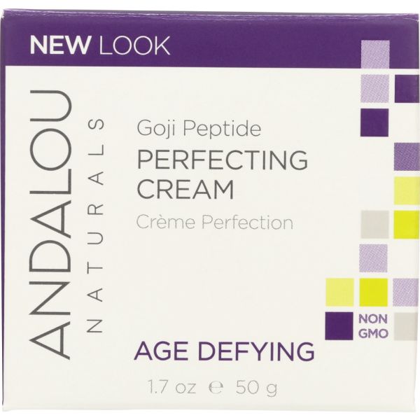 Andalou Naturals Super Goji Peptide Perfecting Cream Age Defying, 1.7 Oz