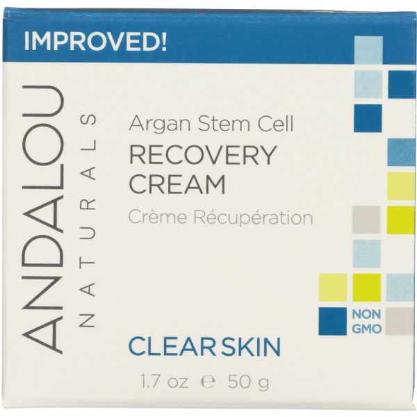 ANDALOU NATURALS: Clarifying Clear Overnight Recovery Cream, Non GMO, Paraben Free, 1.7 Oz