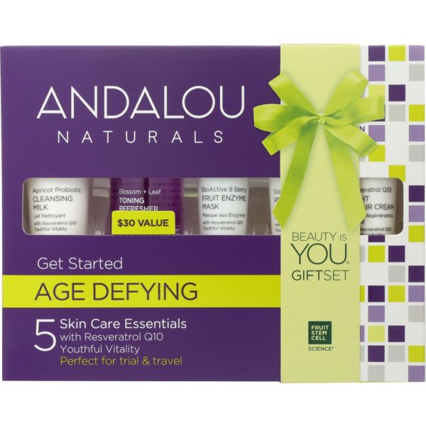 ANDALOU NATURALS: Get Started Age Defying Skin Care Essentials, 5 Piece Kit