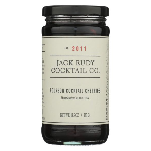 JACK RUDY COCKTAIL COMPANY: Bourbon Cocktail Cherries, 13.5 oz