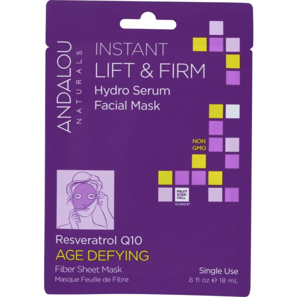 ANDALOU NATURALS: Instant Lift & Firm Hydro Serum Age Defying Facial Mask, 0.6 oz