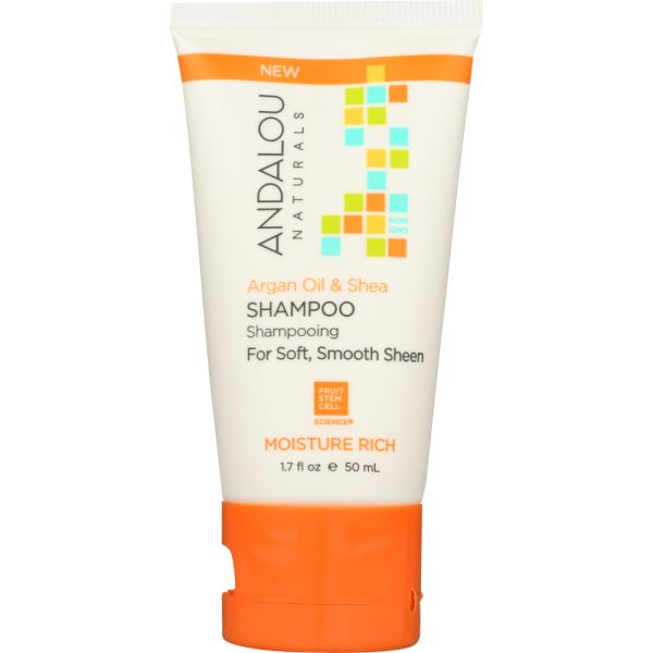 ANDALOU NATURALS: Argan Oil and Shea Moisture Rich Shampoo, 1.7 fl oz