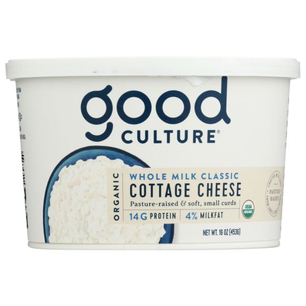 GOOD CULTURE: Organic Whole Milk Classic Cottage Cheese, 16 oz