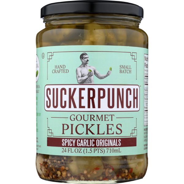 SUCKERPUNCH: Pickles Spicy Garlic Original, 24 oz