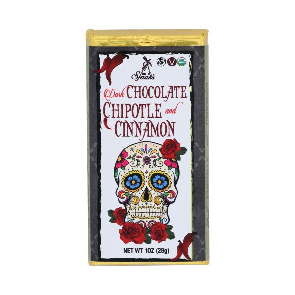 SJAAKS ORGANIC CHOCOLATES: Chocolate Chipotle Cinn, 1 OZ
