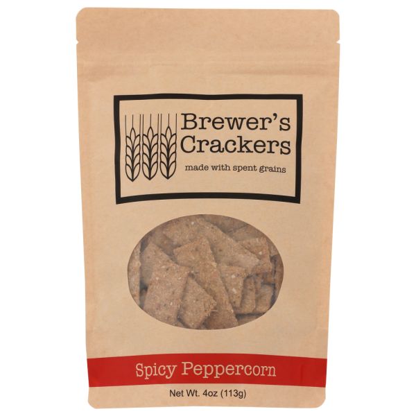 BREWERS CRACKERS: Crackers Spicy Peppercorn, 4 oz