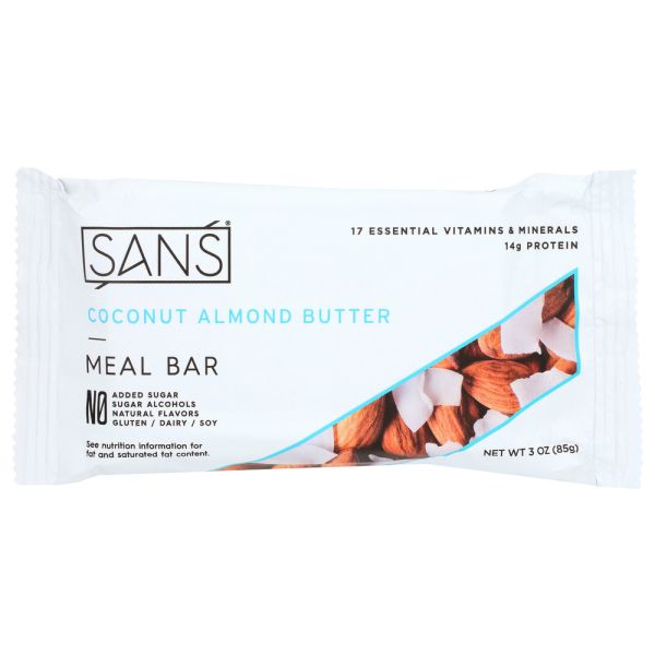 SANS MEAL BAR: Bar Meal Coconut Almond Butter, 85 gm