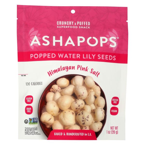 ASHAPOPS: Himalayan Pink Salt Popped Water Lily Seeds, 1 oz