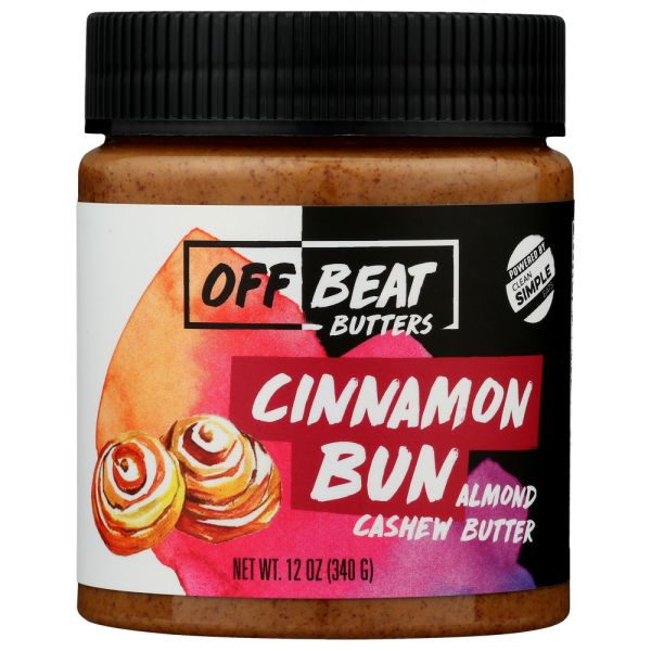 OFF BEAT BUTTERS: Cinnamon Bun Nut Butter, 12 oz