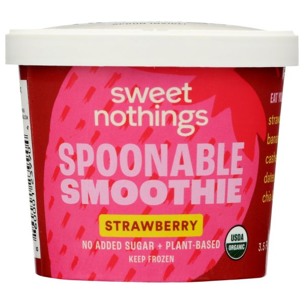 SWEET NOTHINGS: Smoothie Spoonable Strawberry Organic, 3.5 oz