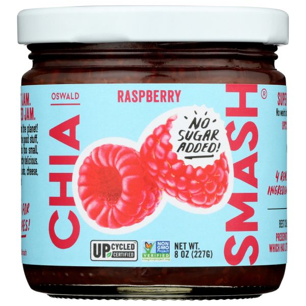 CHIA SMASH: Chia Raspberry Jam, 8 oz