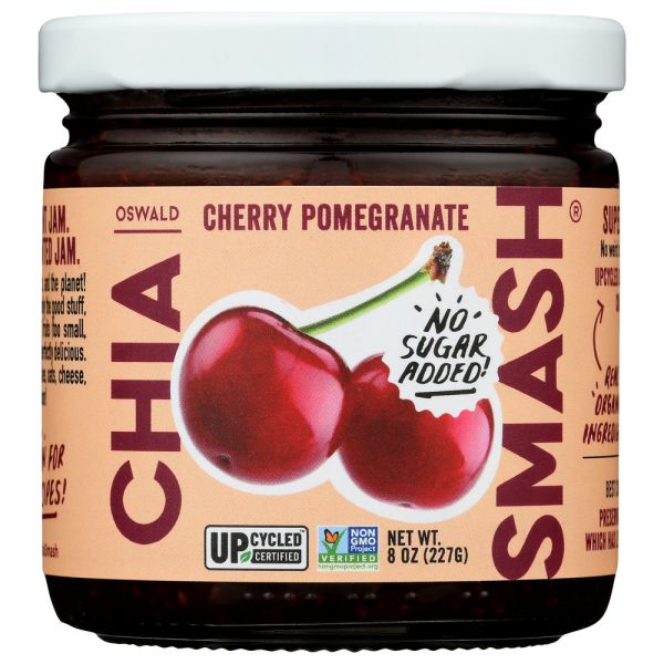 CHIA SMASH: Chia Cherry Pomegranate Jam, 8 oz