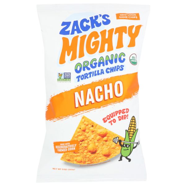 ZACKS MIGHTY: Chips Tortilla Nacho, 9 OZ
