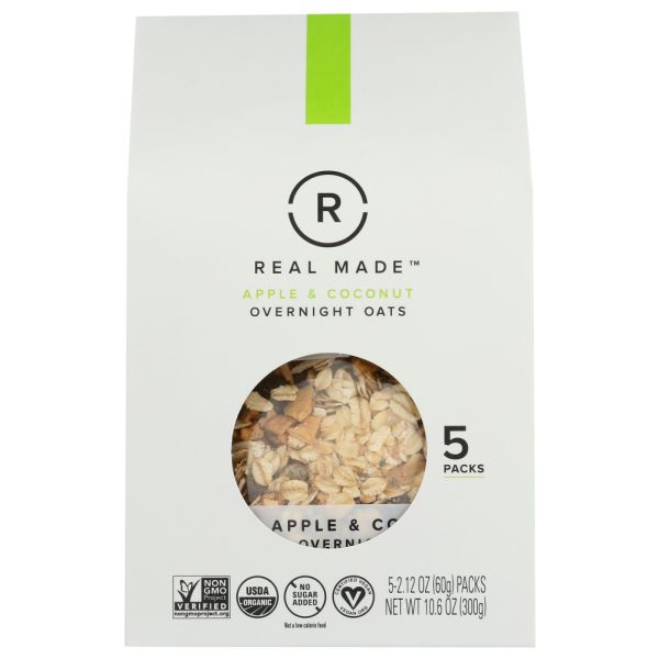 REAL MADE: Oats Apple And Ccnut, 10.6 oz