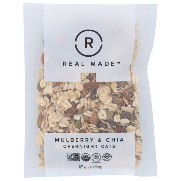 REAL MADE: Oats Mulbry And Chia Sngl, 2.12 oz