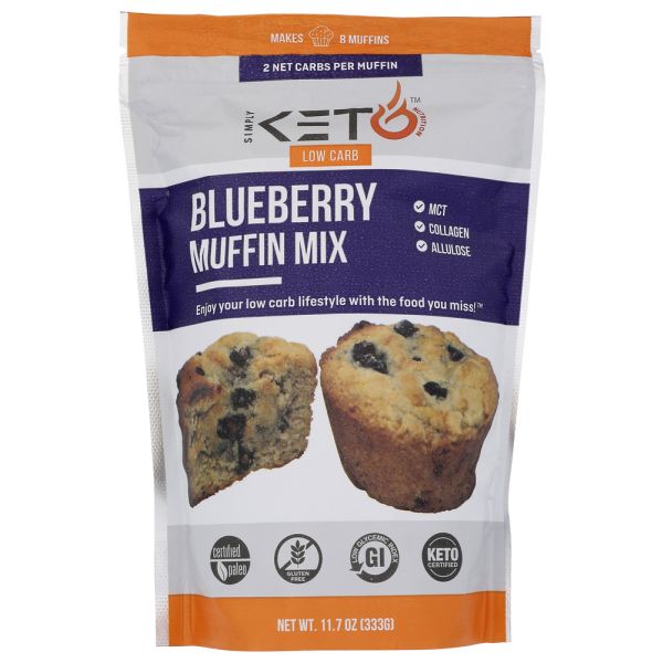 SIMPLY KETO NUTRITION: Low Carb and Keto Friendly Blueberry Muffin Mix, 11 oz