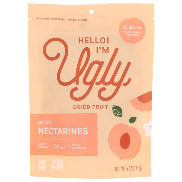 HELLO IM UGLY: Upcycled White Nectarines, 4 oz