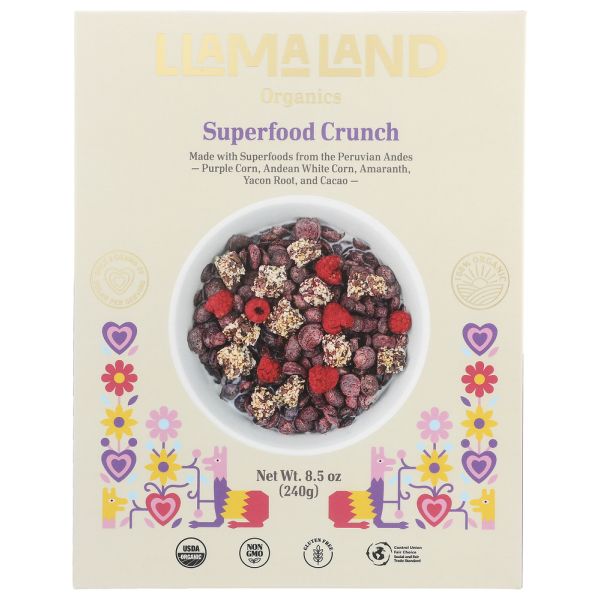 LLAMALAND ORGANICS: Cereal Superfood Crunch, 8.5 oz