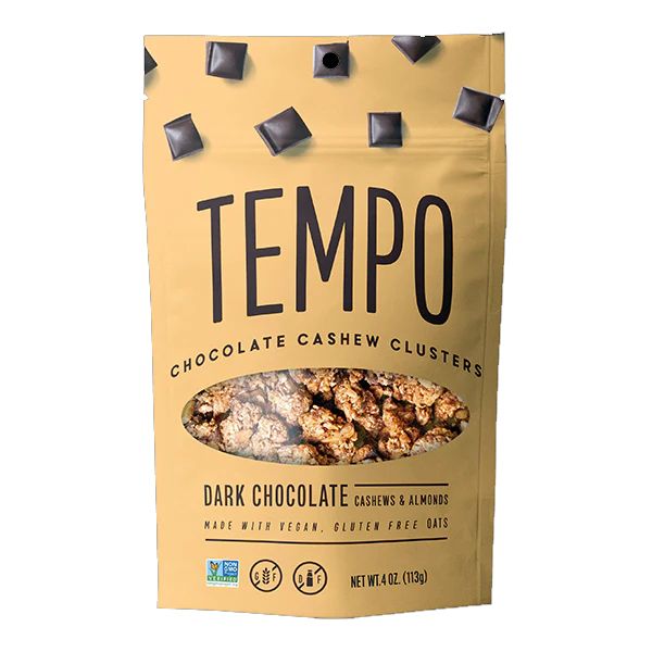 TEMPO GRANOLA: Dark Chocolate Cashew Granola Clusters, 4 oz