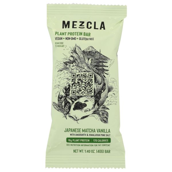 MEZCLA: Japanese Matcha Vanilla Bar, 1.4 oz