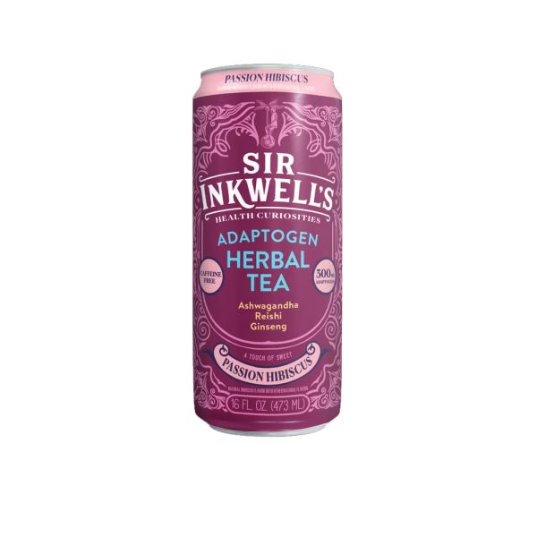 SIR INKWELLS: Adaptogen Herbal Tea Passion Hibiscus, 16 fo