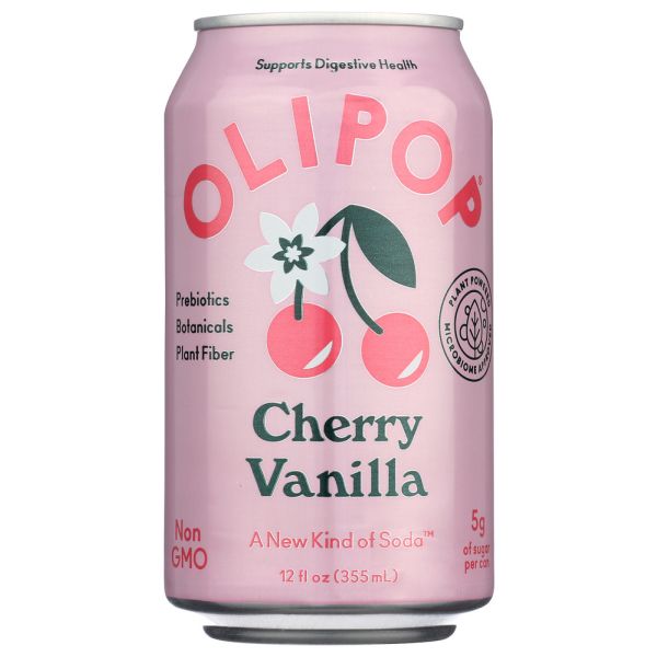 OLIPOP: Cherry Vanilla Sparkling Tonic, 12 oz