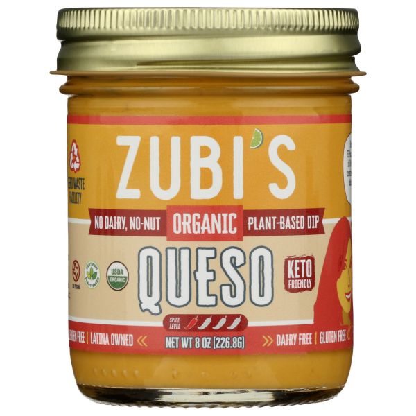 ZUBIS: Dip Queso And Salsa Org, 8 oz
