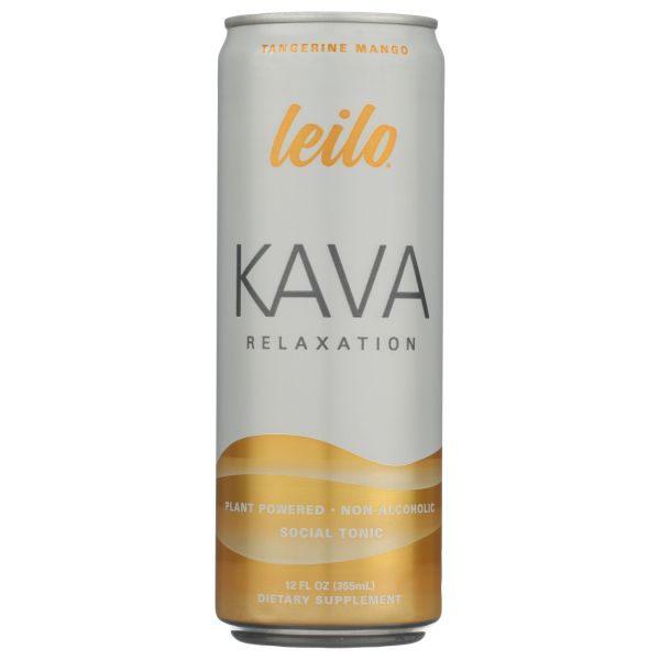 LEILO: Kava Tangerine Mango Relaxation Drink, 12 fo