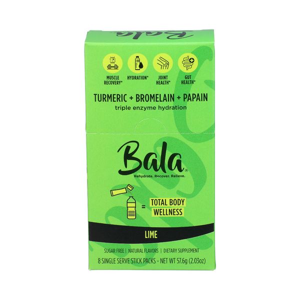 BALA: Lime Triple Enzyme Hydration Mix Stick 8 Packet, 2.03 oz