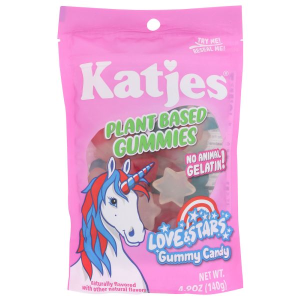 KATJES: Plant Based Love and Stars Gummies, 4.9 oz