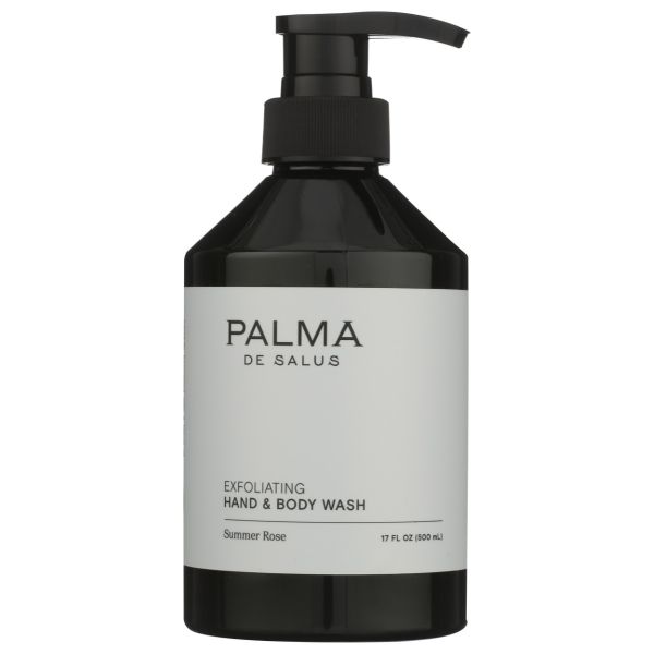 PALMA DE SALUS: Exfoliating Hand And Body Wash Summer Rose, 17 fo