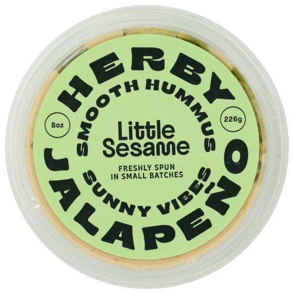 LITTLE SESAME: Herby Jalapeno Hummus, 8 oz