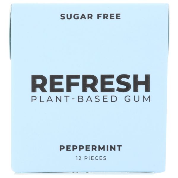 REFRESH GUM: Peppermint Gum, 12 pc
